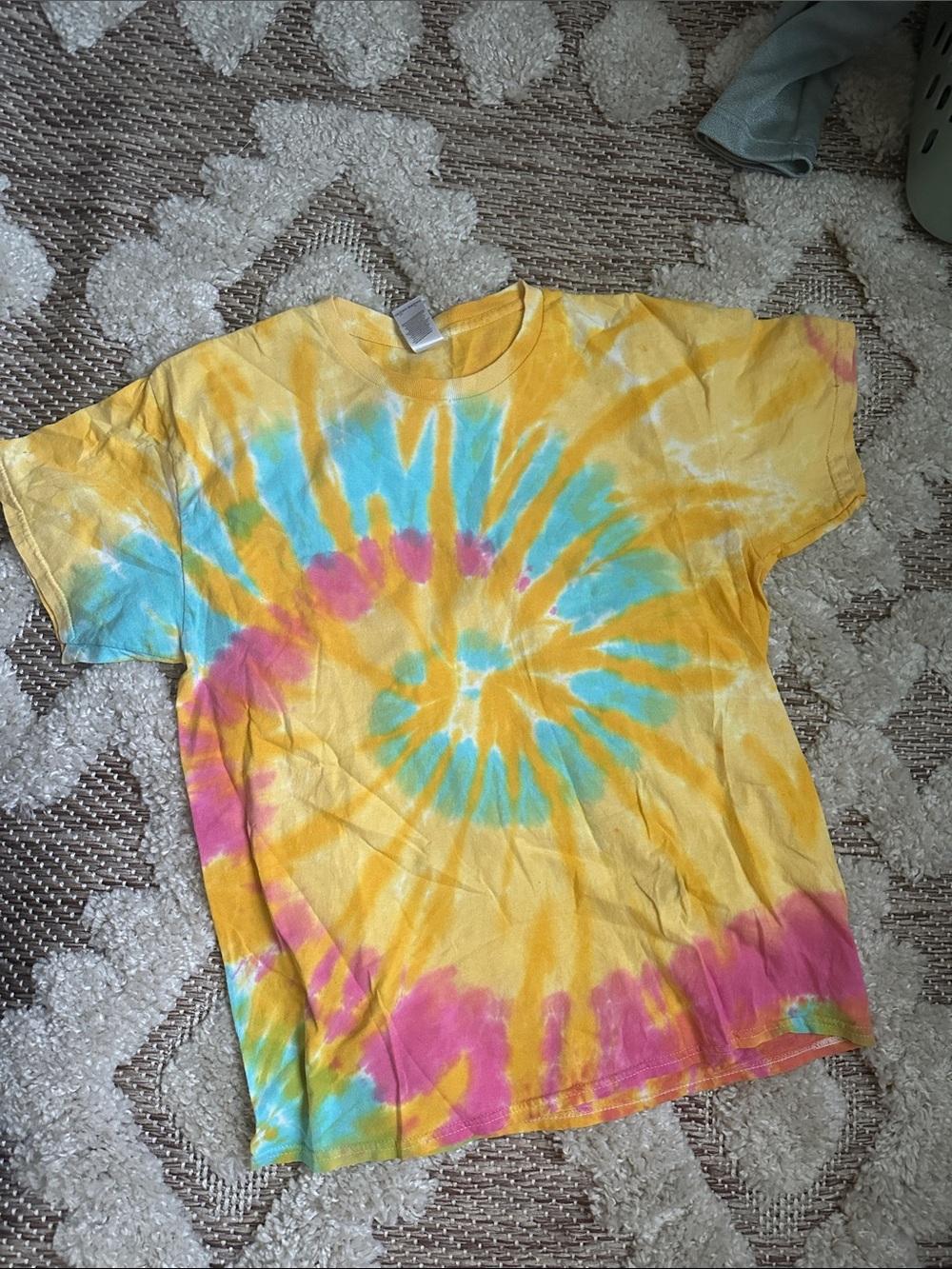Yellow Tie-Dye Spiral T-Shirt